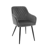 Chaise de salle à manger Newlonden - Velours gris